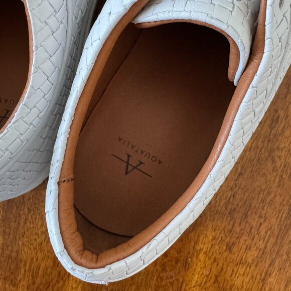 Aquatalia Alaric Embossed Leather Low-Top Sneakers - Picture 8 of 16